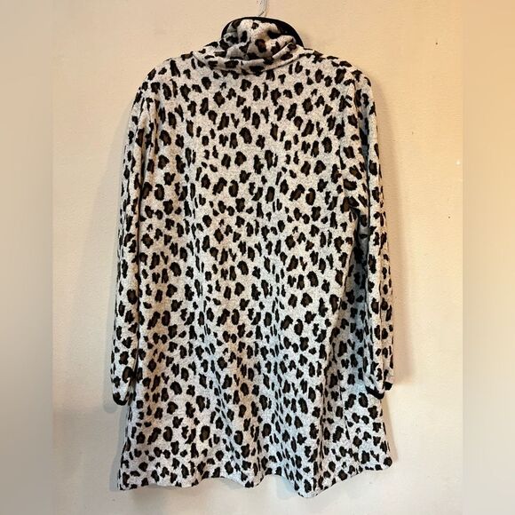 Magaschoni Leopard Print Longline Cardigan L - Picture 2 of 6